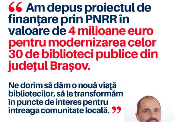 Szenner Zoltan proiect biblioteci judetul Brasov PNRR